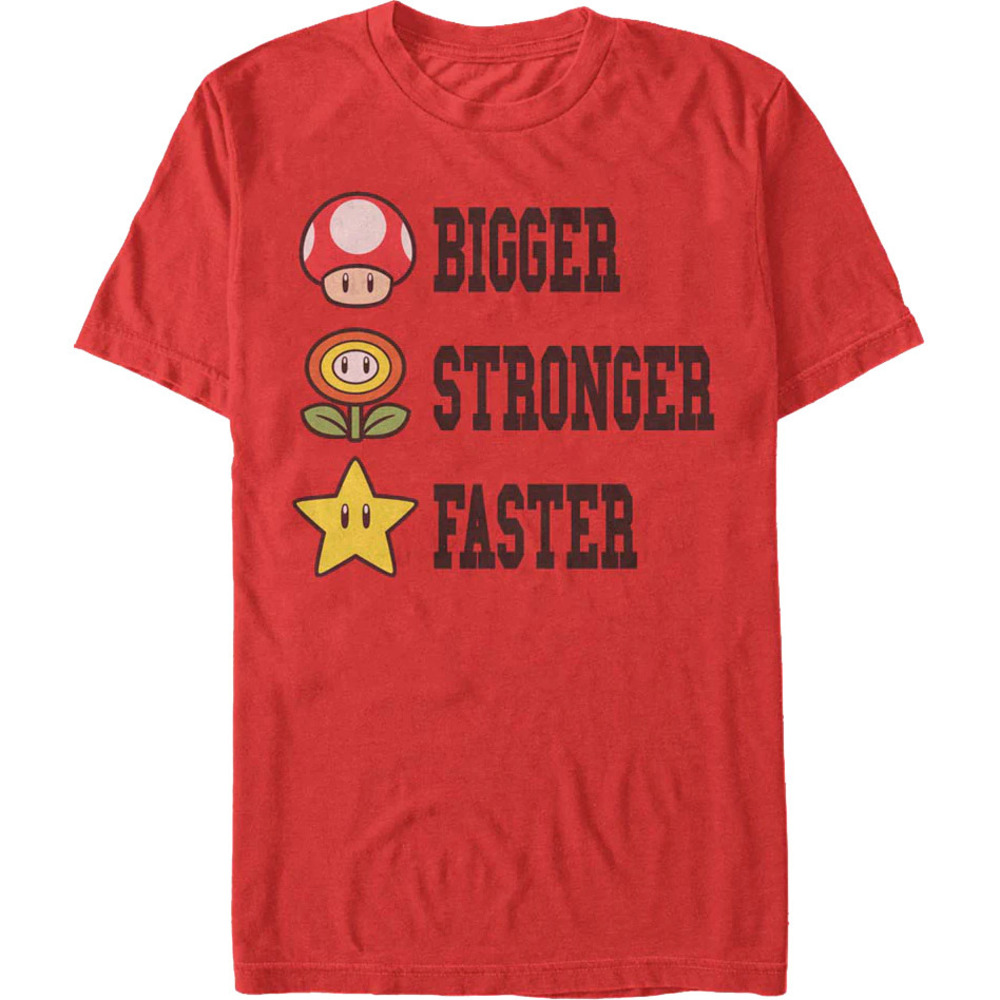 Bigger Stronger Faster Super Mario Bros Tshirt